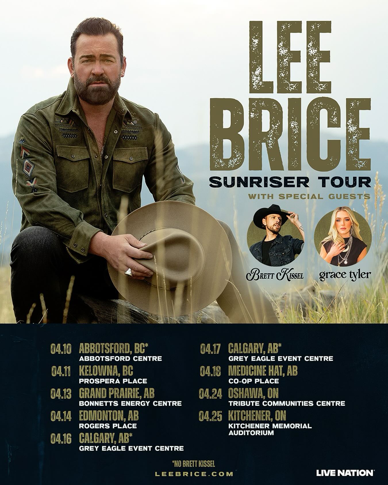 Lee Brice concert tour poster 2026–2027